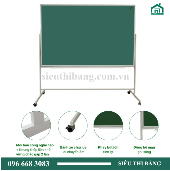 Bảng Di Động 1 Mặt Ceramic (Xanh/Trắng)