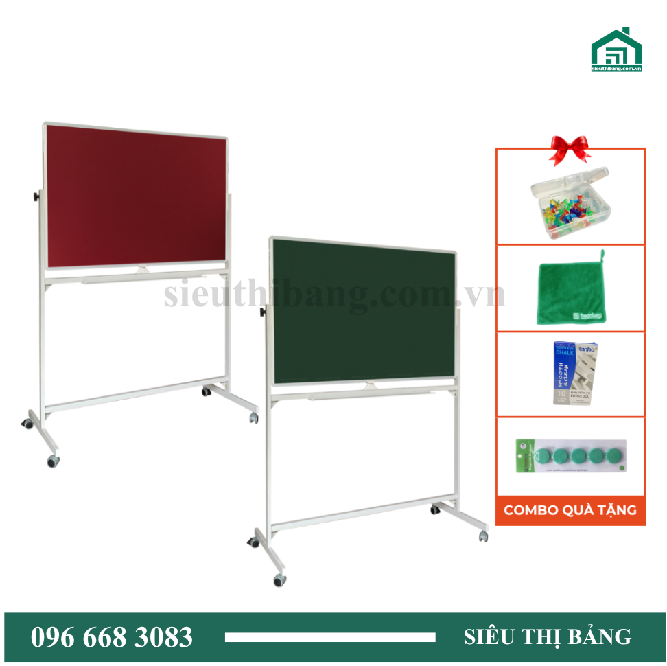 Bảng Di Động NEW 2 Mặt Xanh Ghim