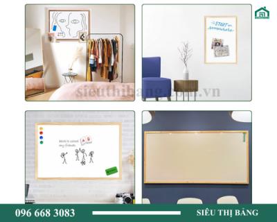 Bảng Từ Trắng Khung Gỗ Easyboard
