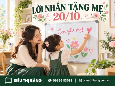 Cùng bé làm góc lời nhắn tặng mẹ 20/10 trên bảng viết
