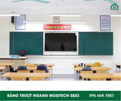 Hệ Bảng Trượt Ngang Liền Nguyên Khối MOSITECH SS03 (Cấu Hình Với Tivi)