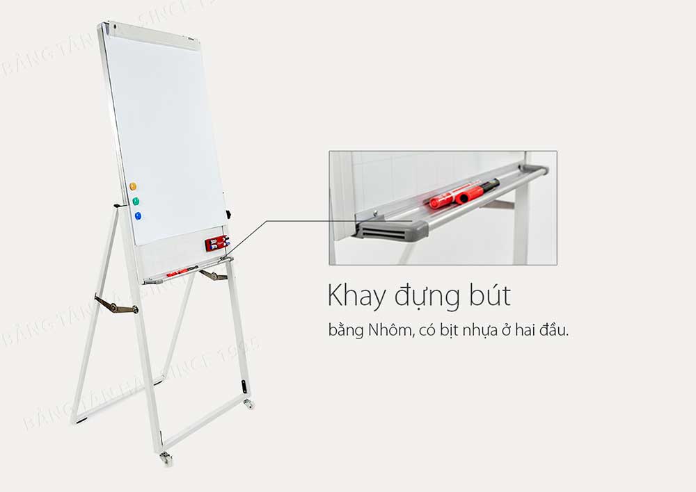 Bảng Flipchart khay để bút chạy suốt bảng